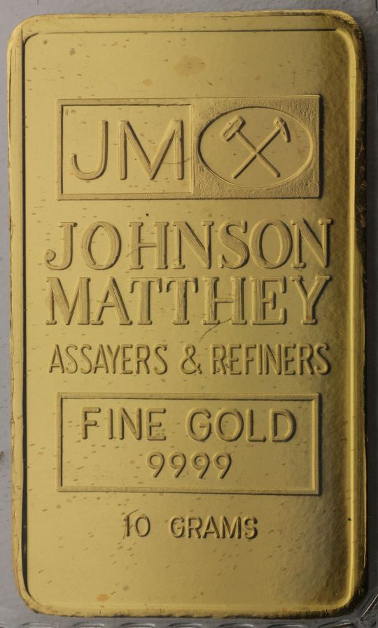 Johnson Matthey Goldbarren 10g