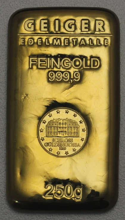 250g Geiger Edelmetalle Goldbarren