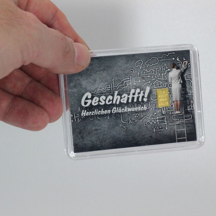 Goldgeschenk zur bestandenen Prüfung in ESG Geschenkbox mit 1g Feingoldbarren incl. Zertifikat Goldgeschenk zur bestandenen Prüfung in ESG Geschenkbox mit 1g Feingoldbarren incl. Zertifikat