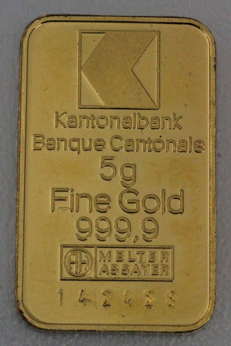 5g Goldbarren Kantonalbank