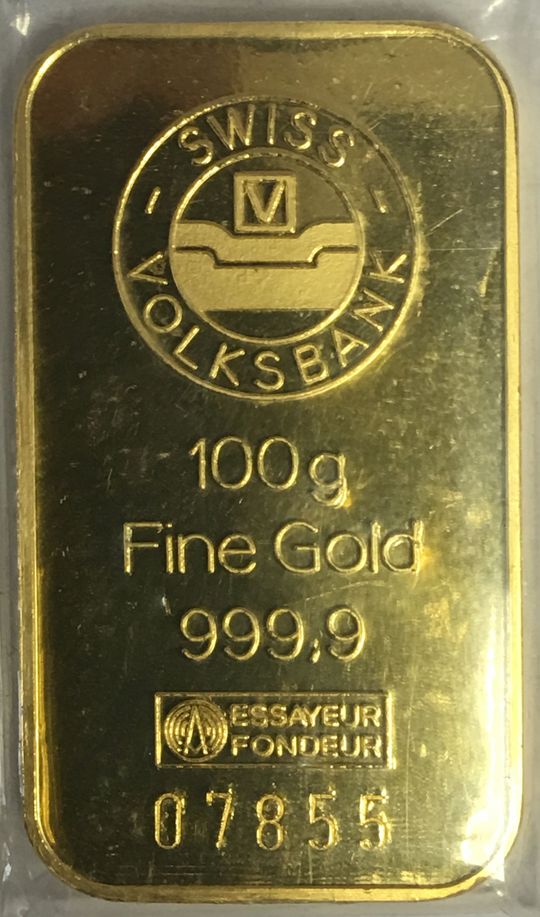 100g Gold der Swiss Volksbank