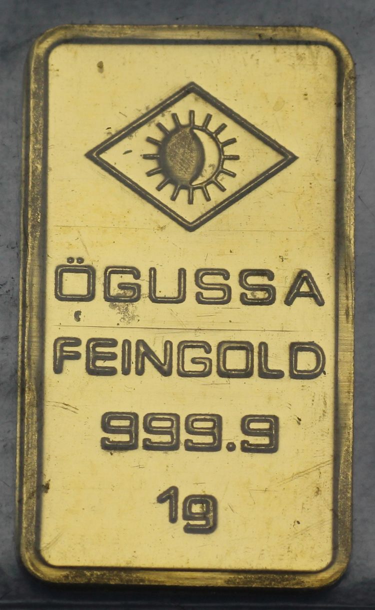 1g Goldbarren Ögussa