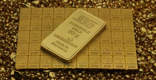 50g ESG Goldbarren auf 50x1g ESG CombiBar