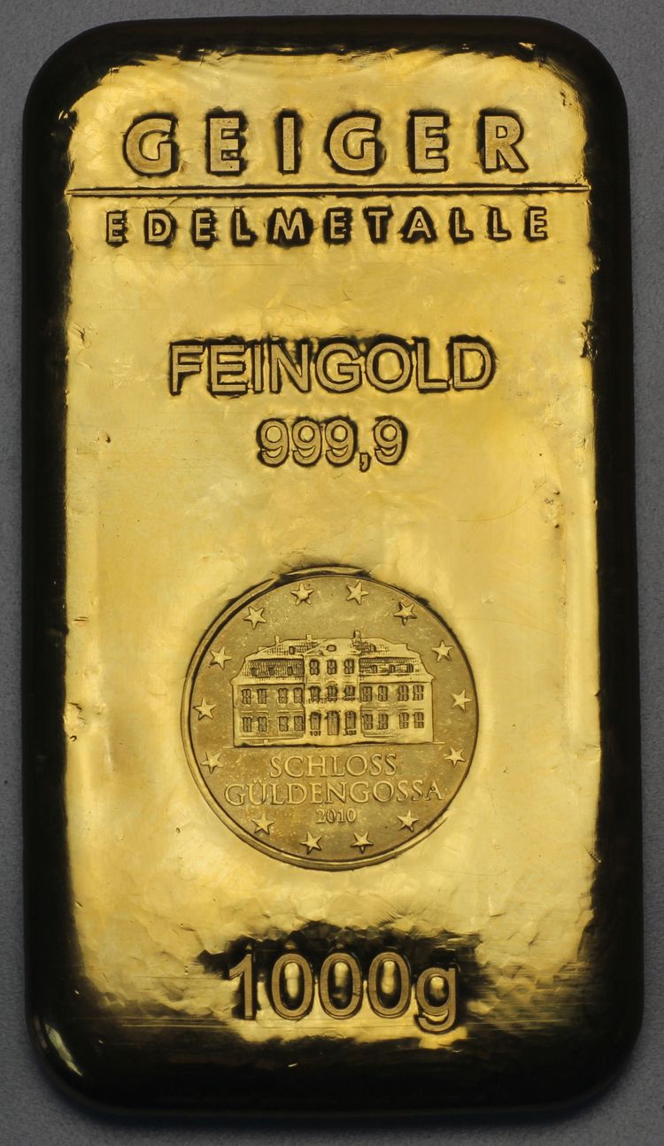 1kg Goldbarren Geiger Edelmetalle 1kg Goldbarren Geiger Edelmetalle