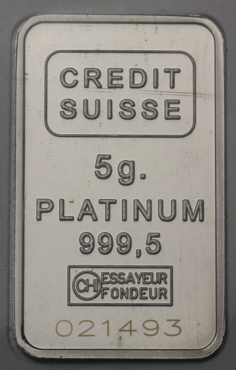 5g Platinbarren Credit Suisse