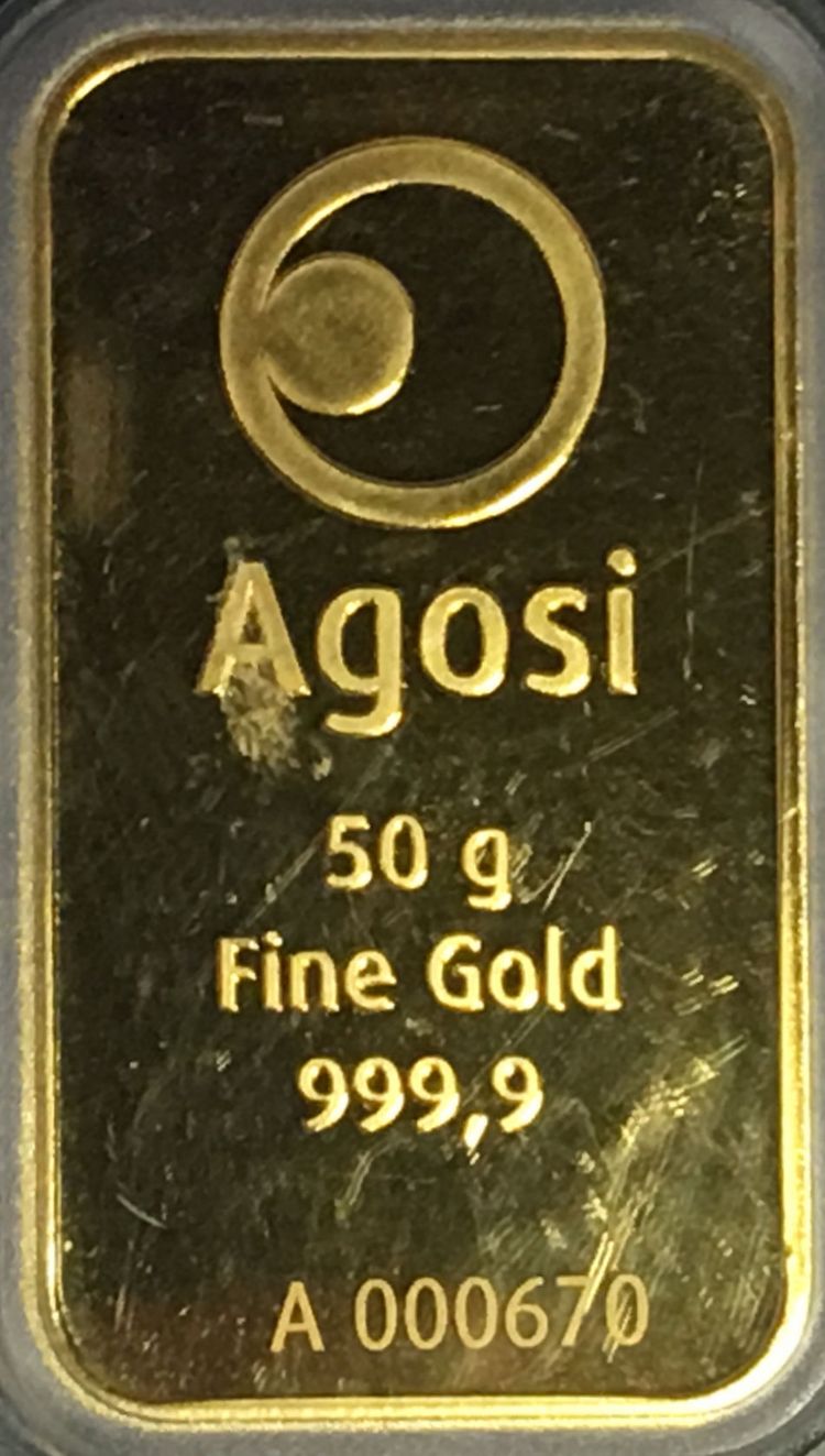 50g Goldbarren Agosi