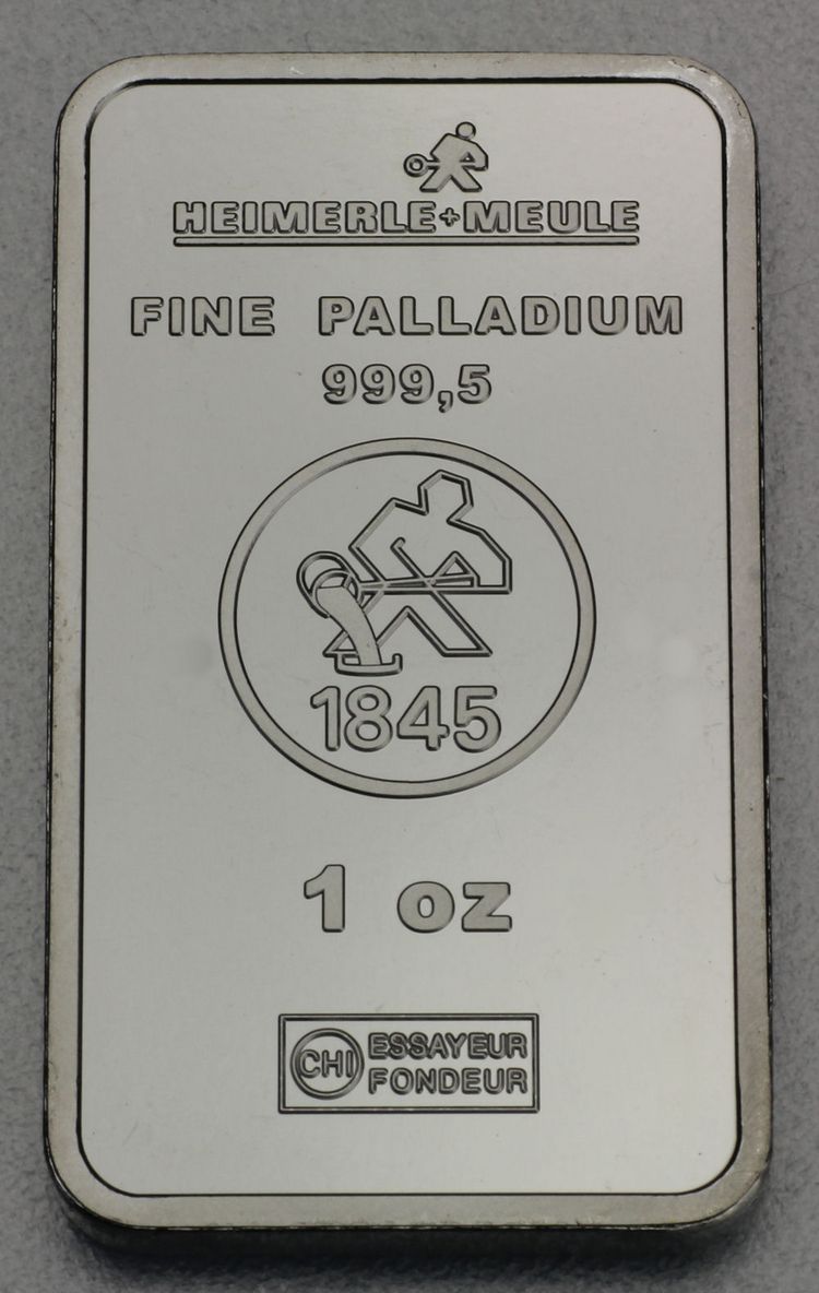 1 oz Palladium BARREN.de (Valcambi / Heimerle + Meule) 1 oz Palladium BARREN.de (Valcambi / Heimerle + Meule)