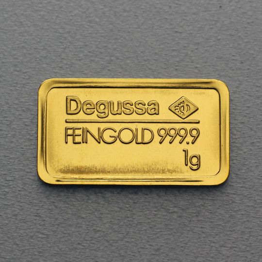 1g Goldbarren Degussa