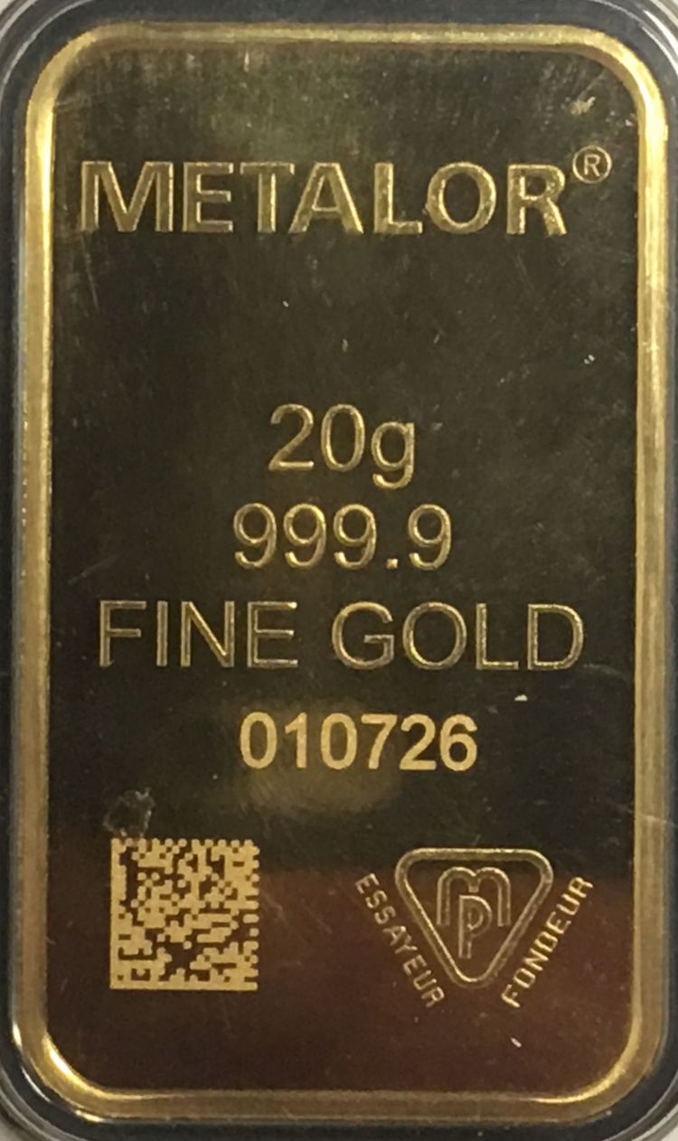 20g Goldbarren Metalor