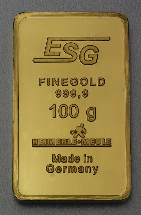 100g ESG Goldbarren