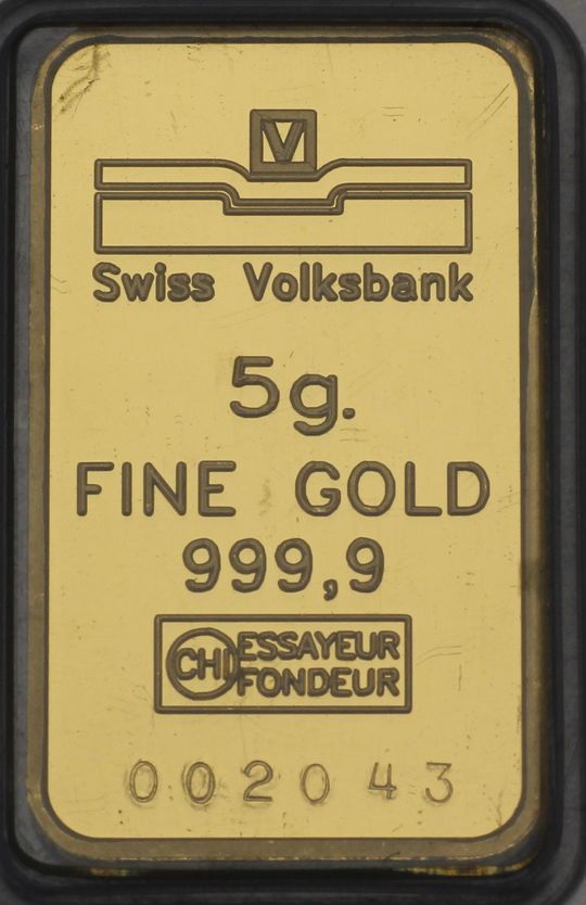 Swiss Volksbank Goldbarren 5g