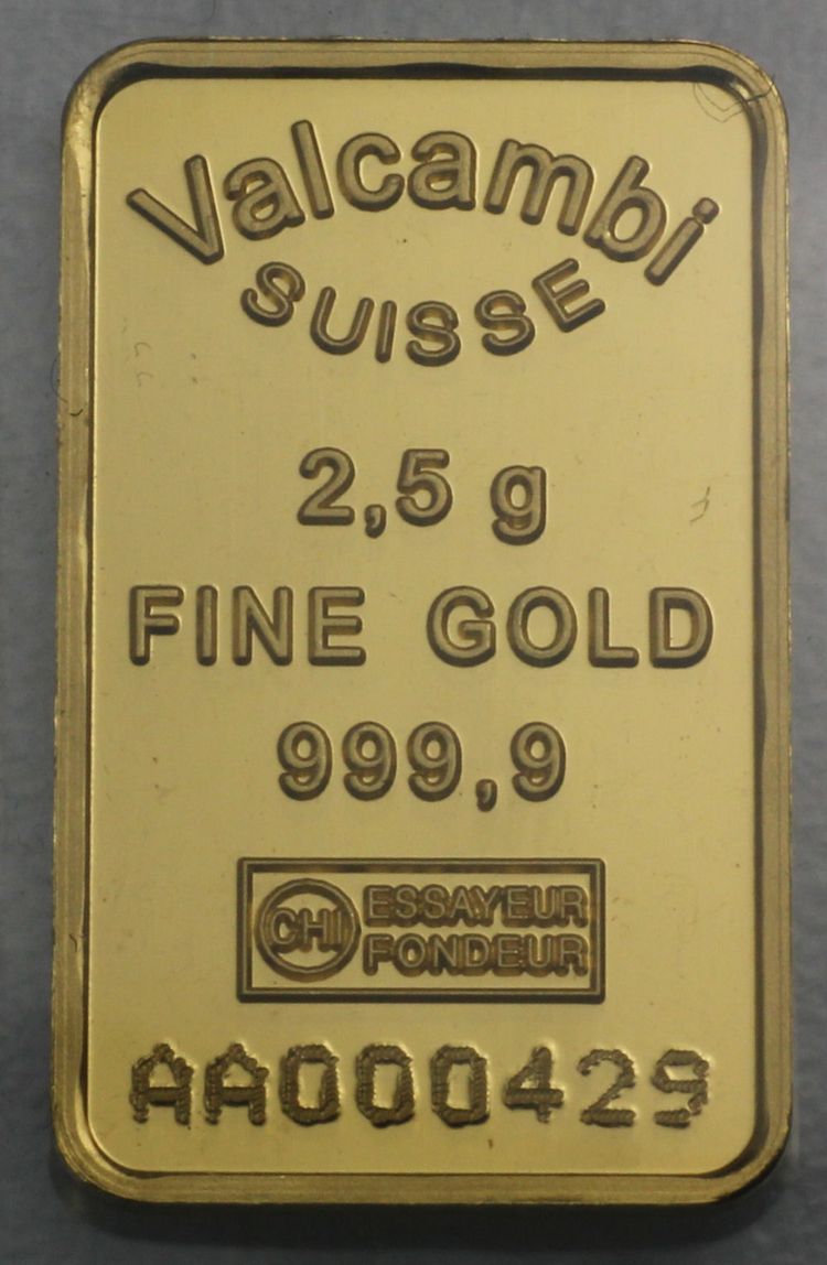 2,5g Goldbarren Valcambi 2,5g Goldbarren Valcambi