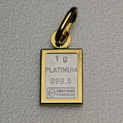 1g Platinbarren Anhänger