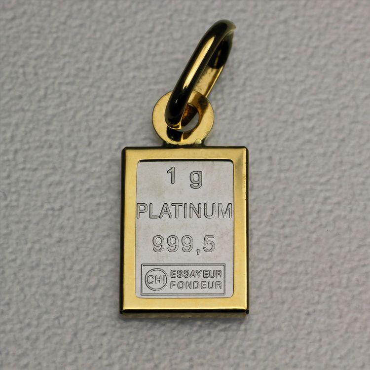 1g Platinbarren Anhänger 1g Platinbarren Anhänger