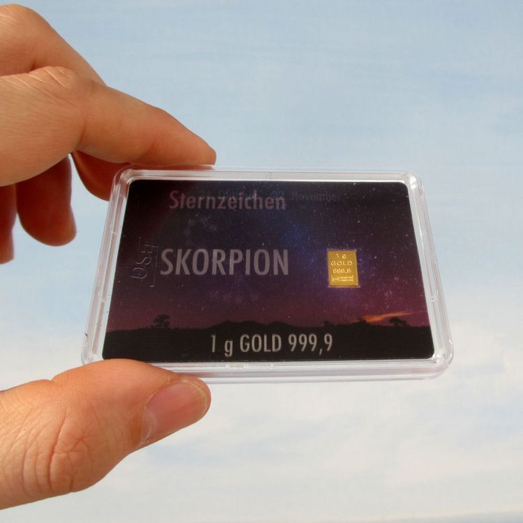 1g Goldbarren Sternzeichen Skorpion