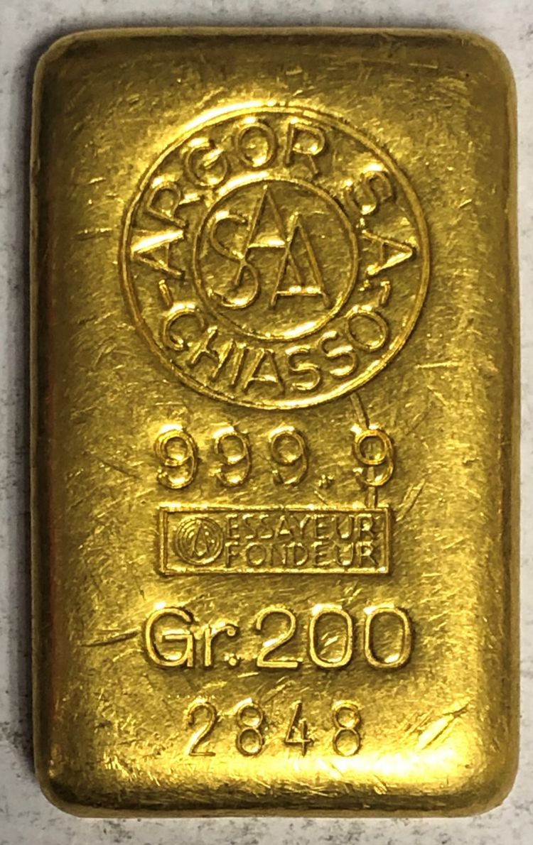 200g Goldbarren Argor