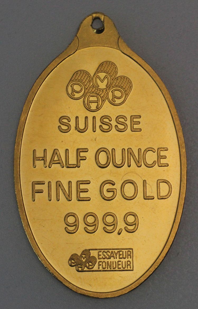 1/2oz Goldbarrenanhänger Pamp 1/2oz Goldbarrenanhänger Pamp