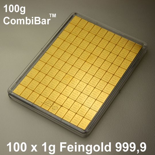 100g Gold Tafelbarren