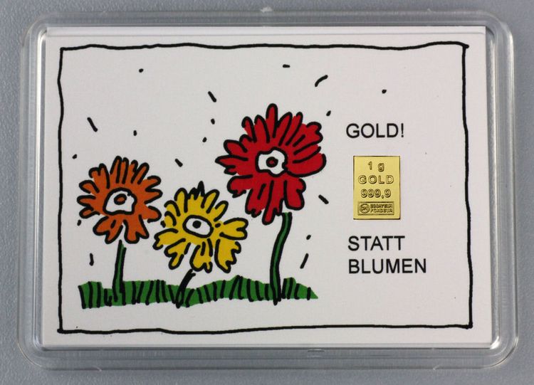 Gold verschenken anstelle Blumen