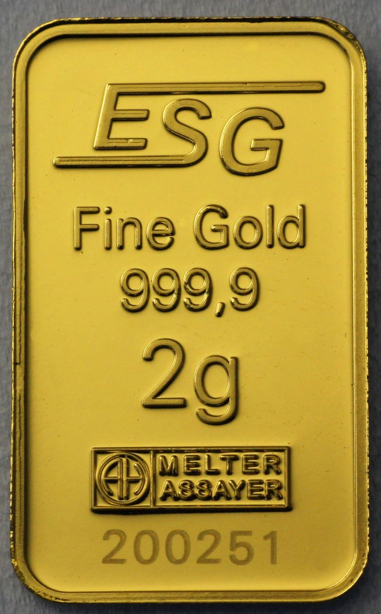 2g Goldbarren ESG