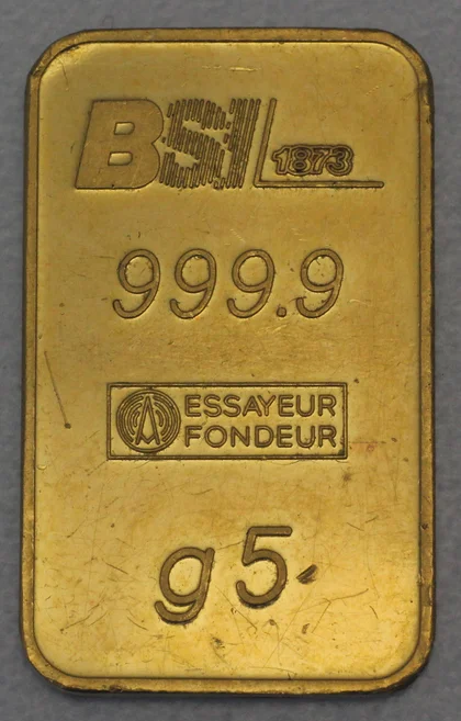 5g Goldbarren BSI