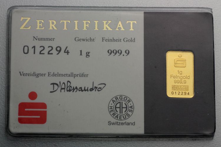 1g Kinebar Sparkasse im Blister