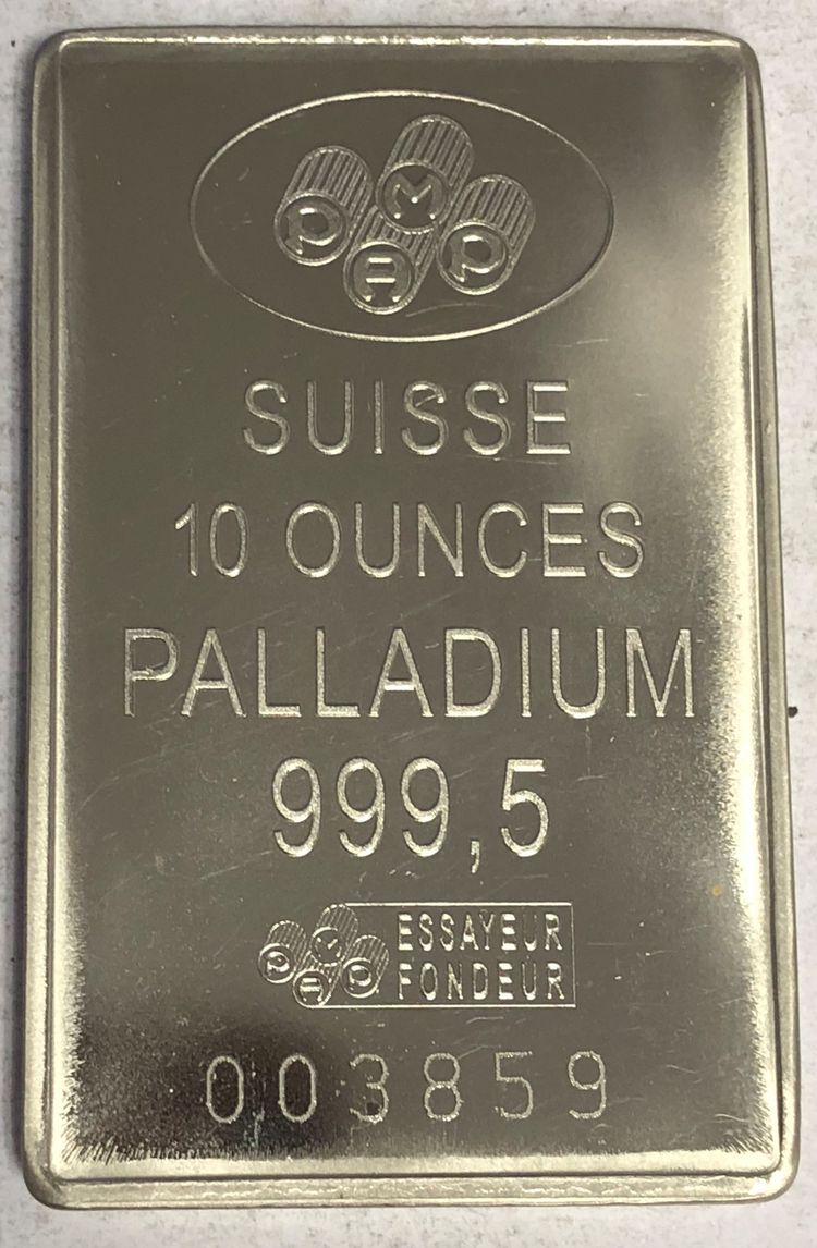 10oz Palladiumbarren PAMP