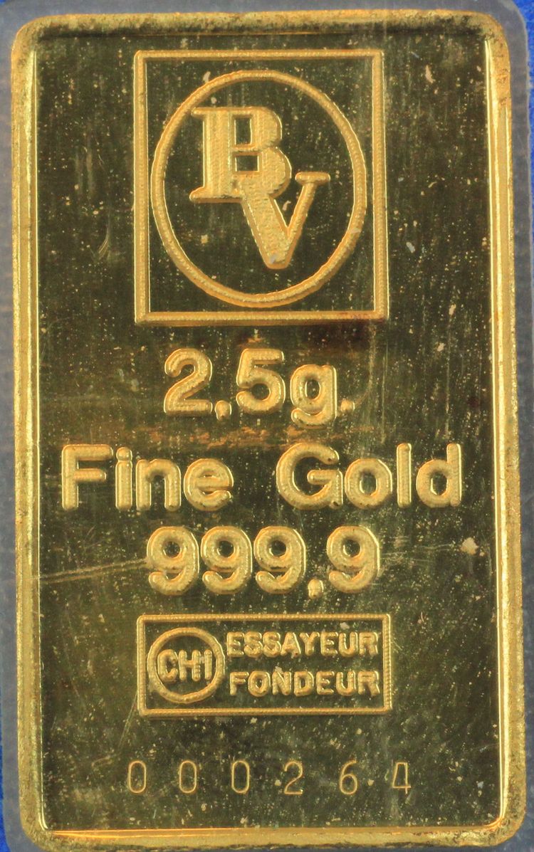 2,5g Goldbarren von BV