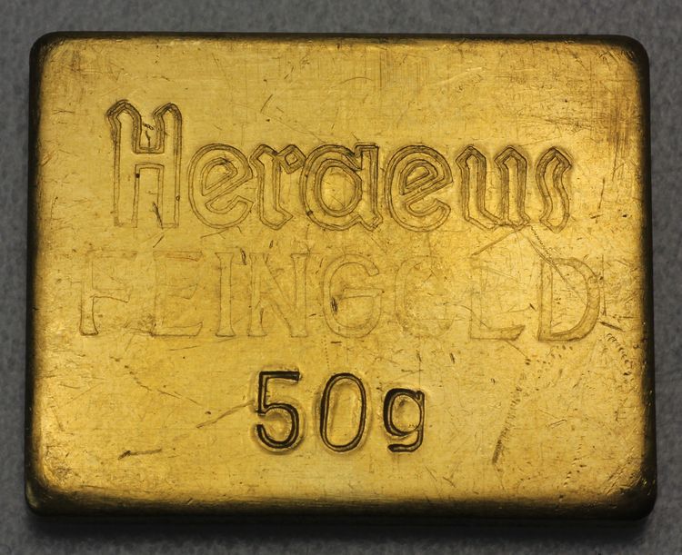 50g Barren Heraeus alt 50g Barren Heraeus alt