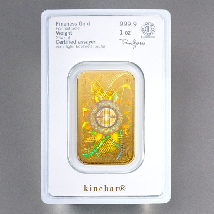 1g, 2g, 5g, 10g, 20g, 1oz Kinebar Goldbarren Heraeus