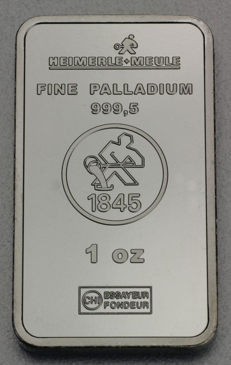 1 oz Palladium BARREN.de (Valcambi / Heimerle + Meule)