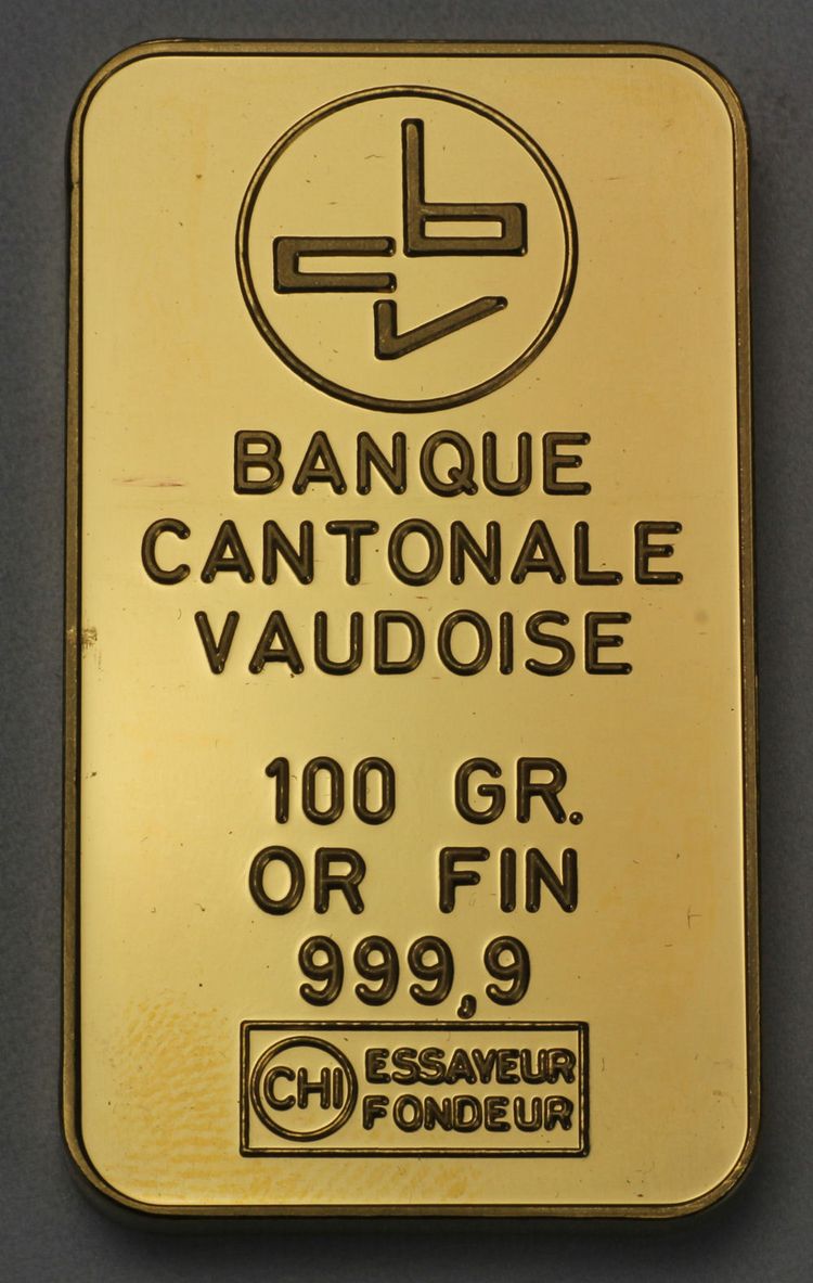 100g Barren Banque Canonale Vaudoise