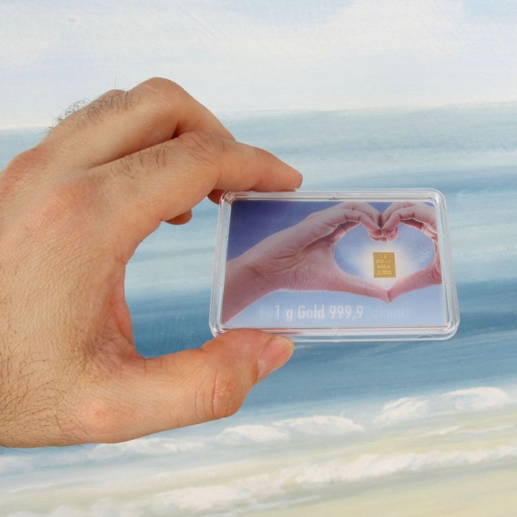 1g Goldbarren Flip-Motiv Goldene Zukunft 1g Goldbarren Flip-Motiv Goldene Zukunft