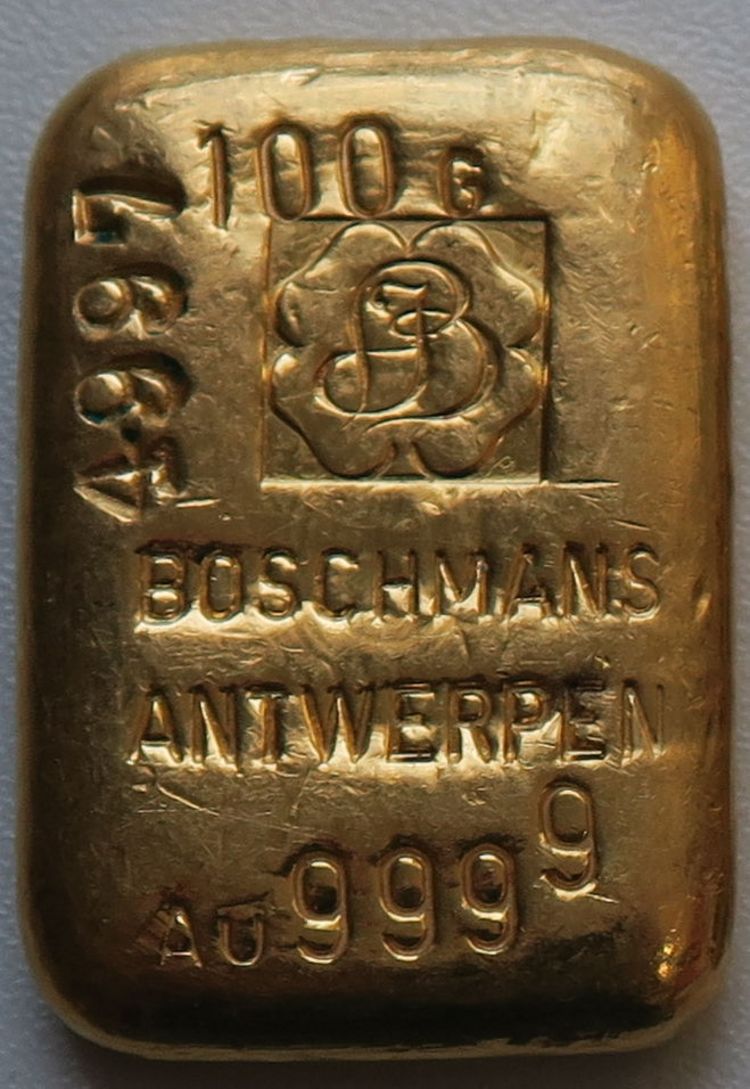 100g Goldbarren Broschmanns