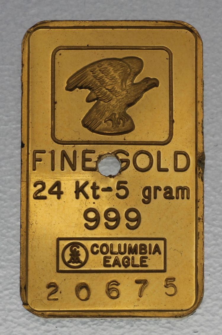 Goldbarren Columbia Eagle