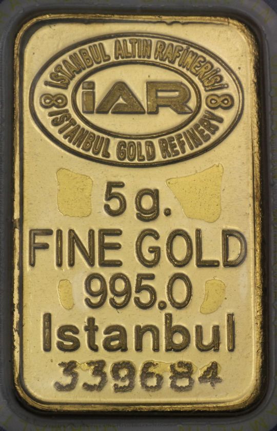 Türkischer Goldbarren