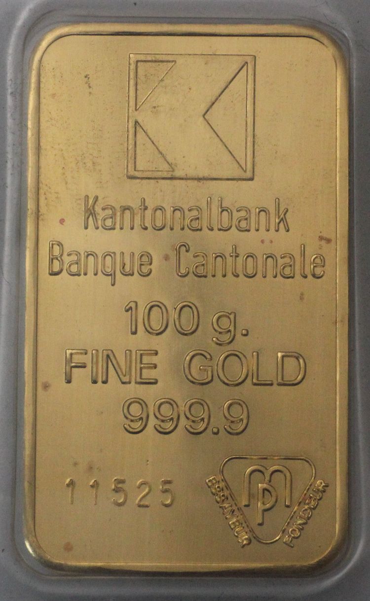 100g Kantonalbank Goldbarren