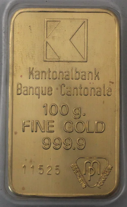100g Kantonalbank Goldbarren