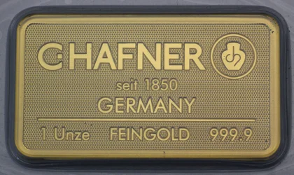 1 Unzen Goldbarren C Hafner