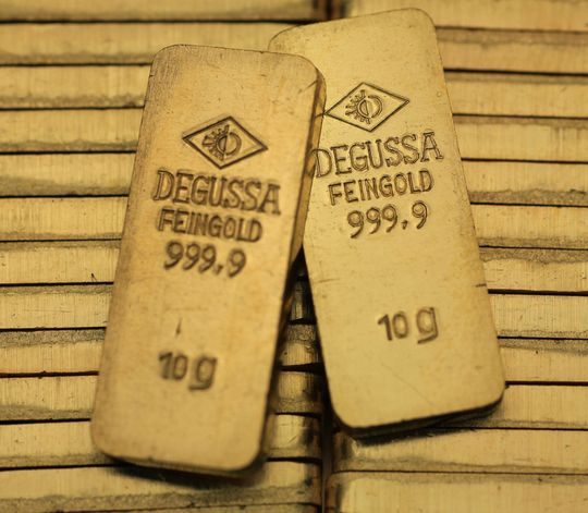 Alte 10g Degussa Goldbarren