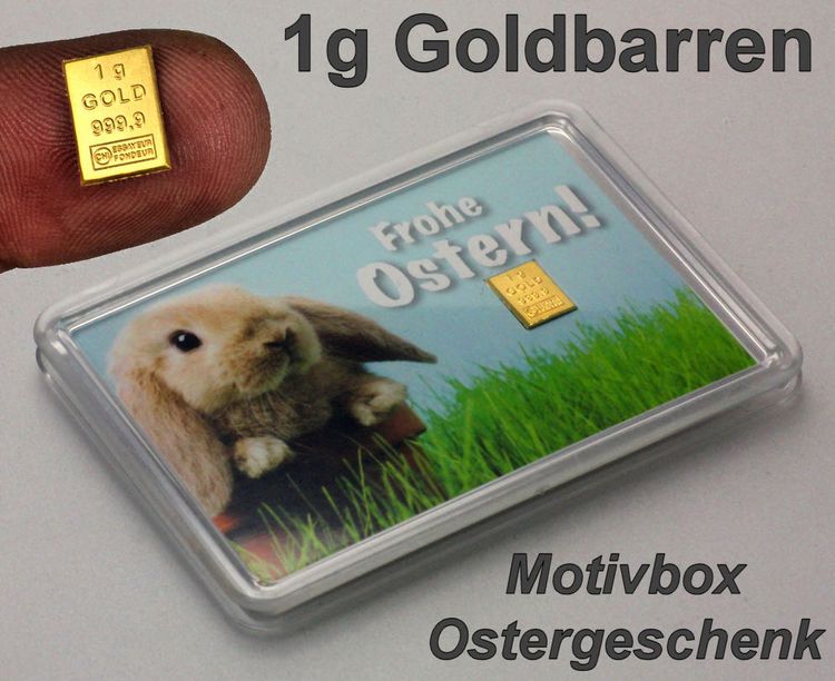 1g Goldbarren als Ostergeschenk