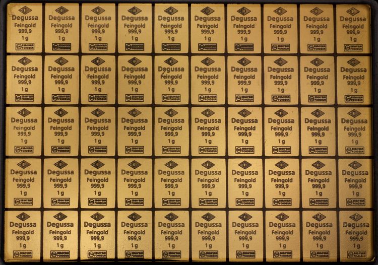 50g Combi Goldbarren Degussa 50g Combi Goldbarren Degussa