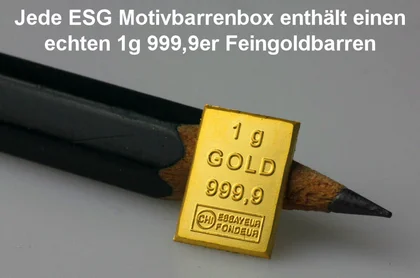 1g Feingoldbarren eines CombiBars