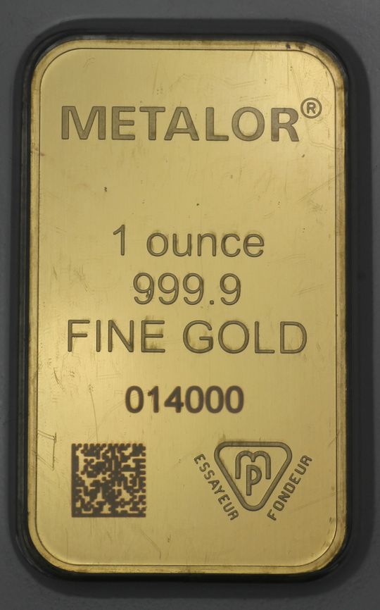 1oz Goldbarren Metalor