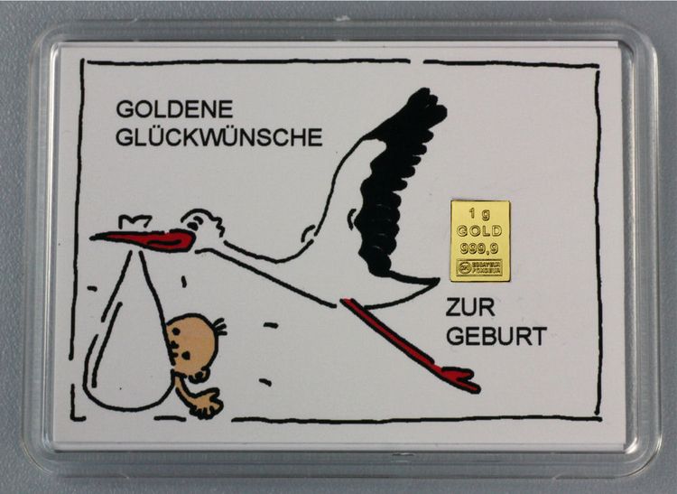 Gold zur Geburt verschenken