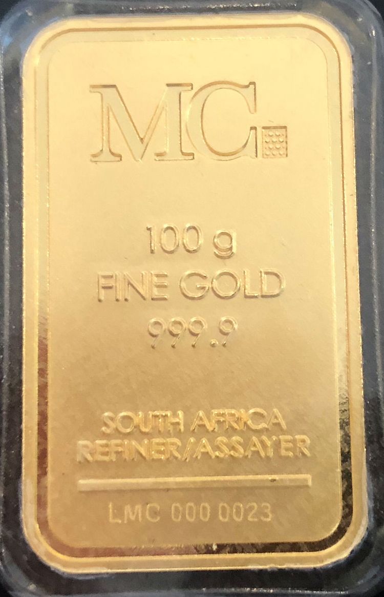 100g Goldbarren MC