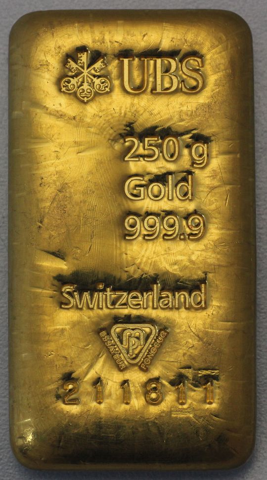 250g Goldbarren UBS