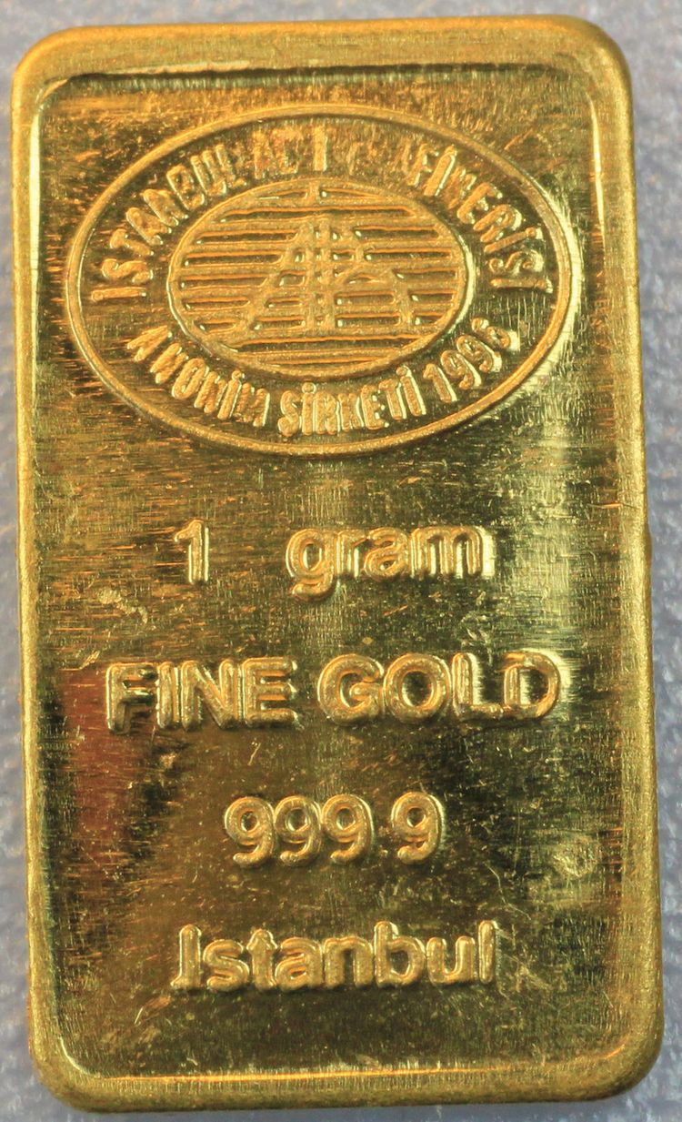 1g Barren, Feingold aus Istanbul 1g Barren, Feingold aus Istanbul