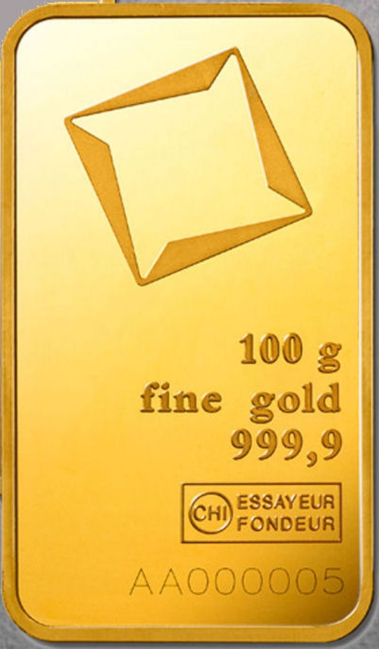 100g Gold Valcambi
