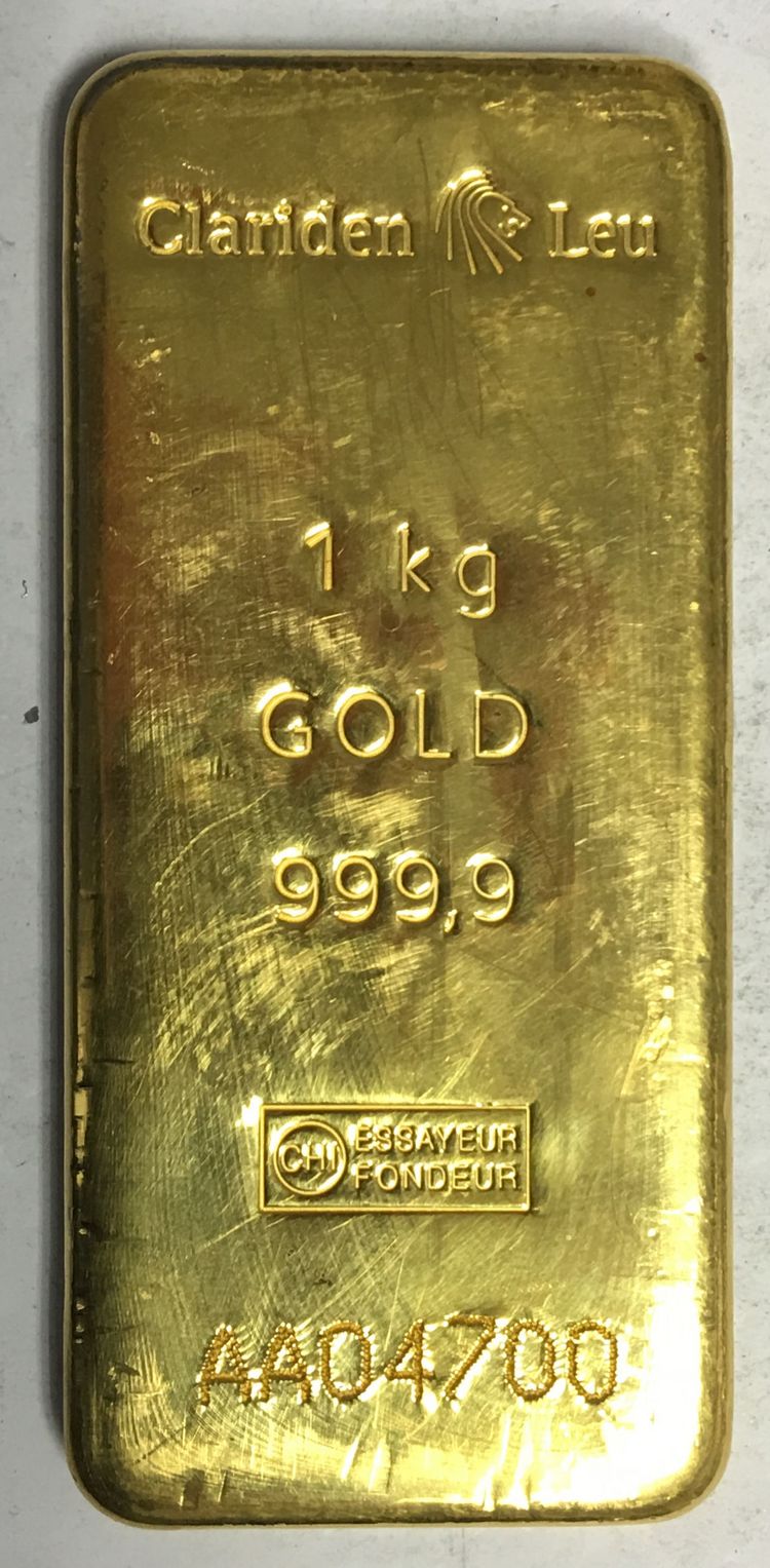 1kg Goldbarren Clariden Leu